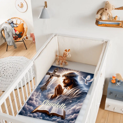 Personalized Jesus Prayer Blanket - Custom Name Christian Faith Blanket - Gift For Christians