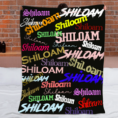Personalized Graffiti Name Blanket - Custom Street Art Style & Name - Gift For Kids, Teens & Adults