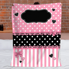 Personalized Cartoon Character Blanket - Custom Character & Name Cozy Throw Blanket - Gift For Boys & Girls