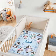 Personalized Dreamy Little Friends Blanket – Custom Name Cute Woodland Animals & Sweet Dreams Blanket – Gift For Kids