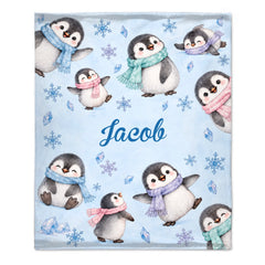 Personalized Dreamy Little Friends Blanket – Custom Name Cute Woodland Animals & Sweet Dreams Blanket – Gift For Kids